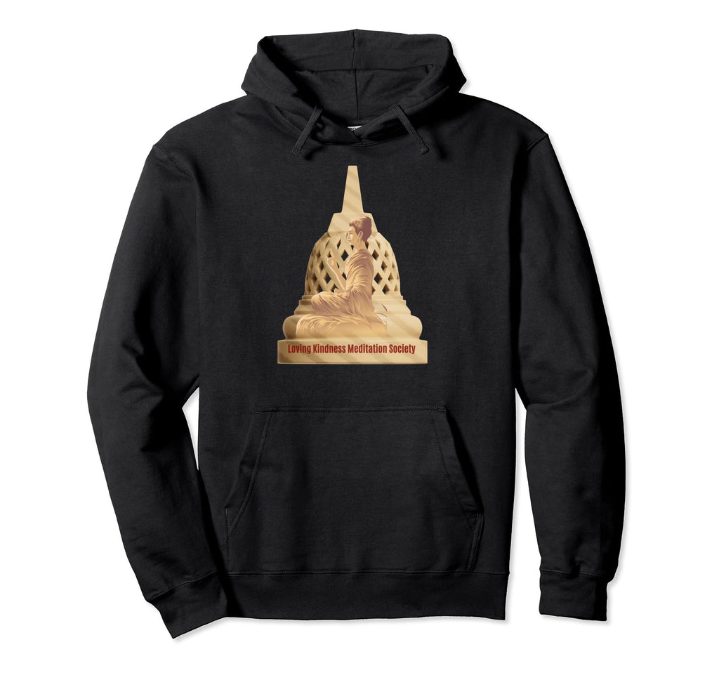 Buddha Borobudur Mindfulness Metta Hoodie - Casual Everyday Wear Men Women - T-Shirt, Sweatshirt, Hoodie