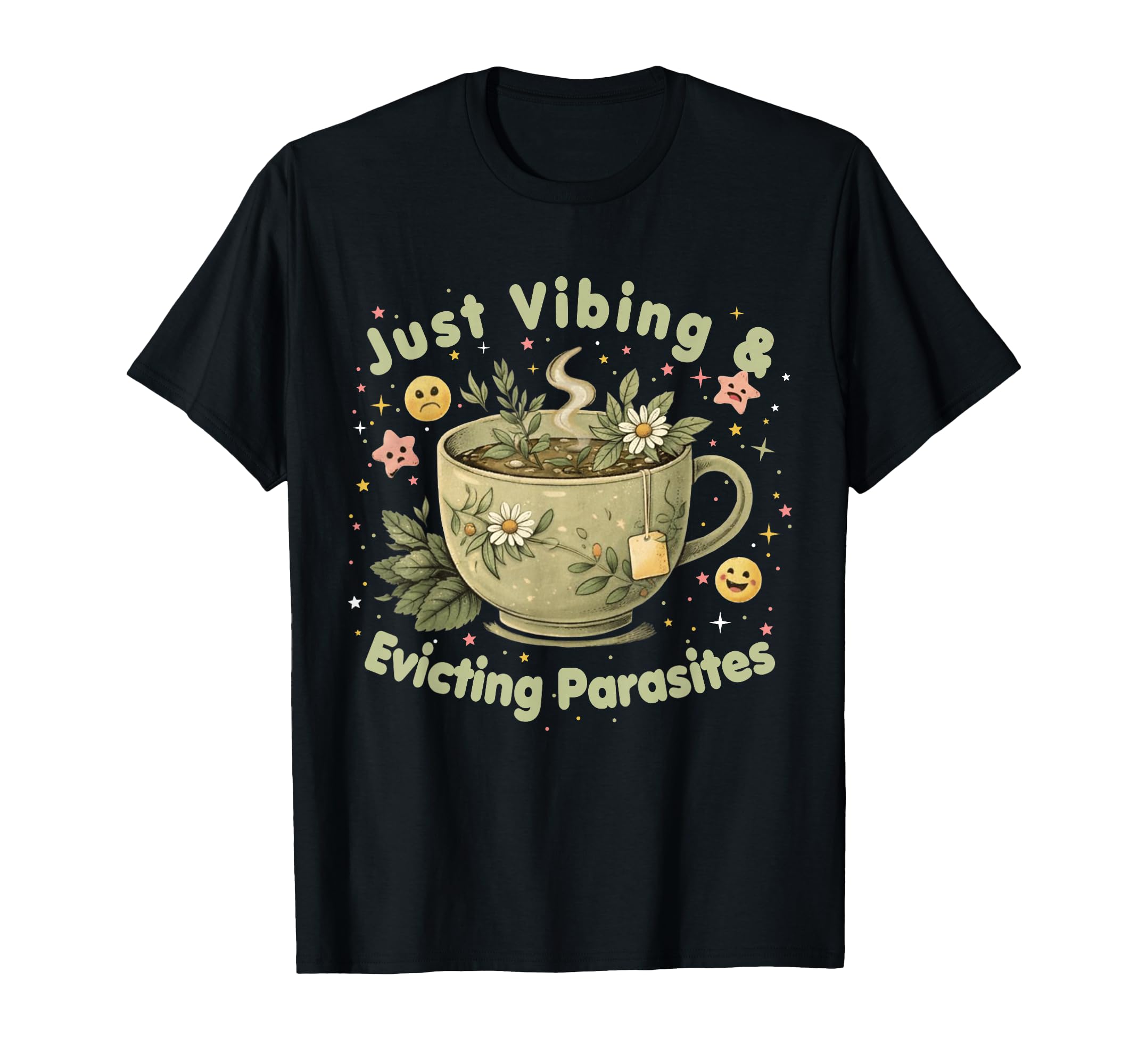 Funny Wellness Vibes Aesthetic Tea T-Shirt - Aesthetic Graphic Unisex - T-Shirt, Sweatshirt, Hoodie