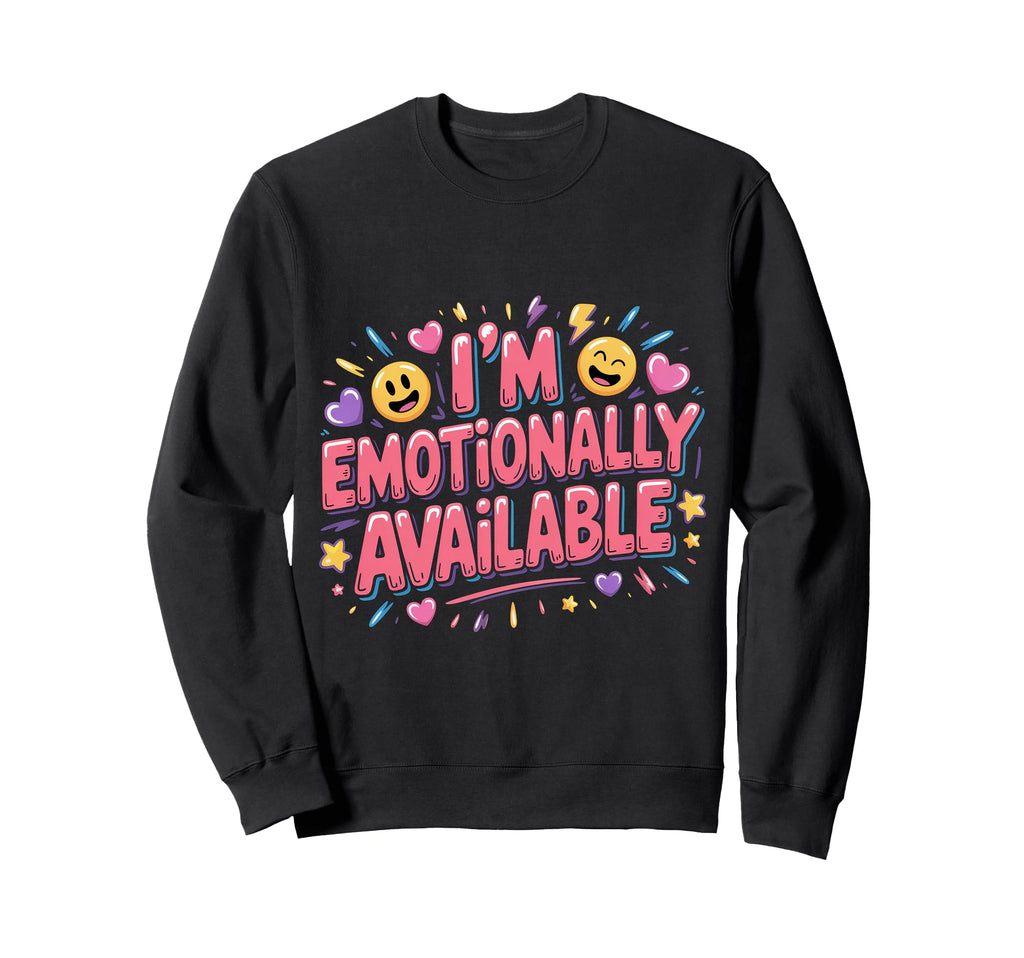 Im Emotionally Available Self Sweatshirt - Streetwear Style for Adults - T-Shirt, Sweatshirt, Hoodie