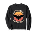 Moth Mann Cryptid Mothman Anti Social Sweatshirt - Streetwear Style Unisex - T-Shirt, Sweatshirt, Hoodie