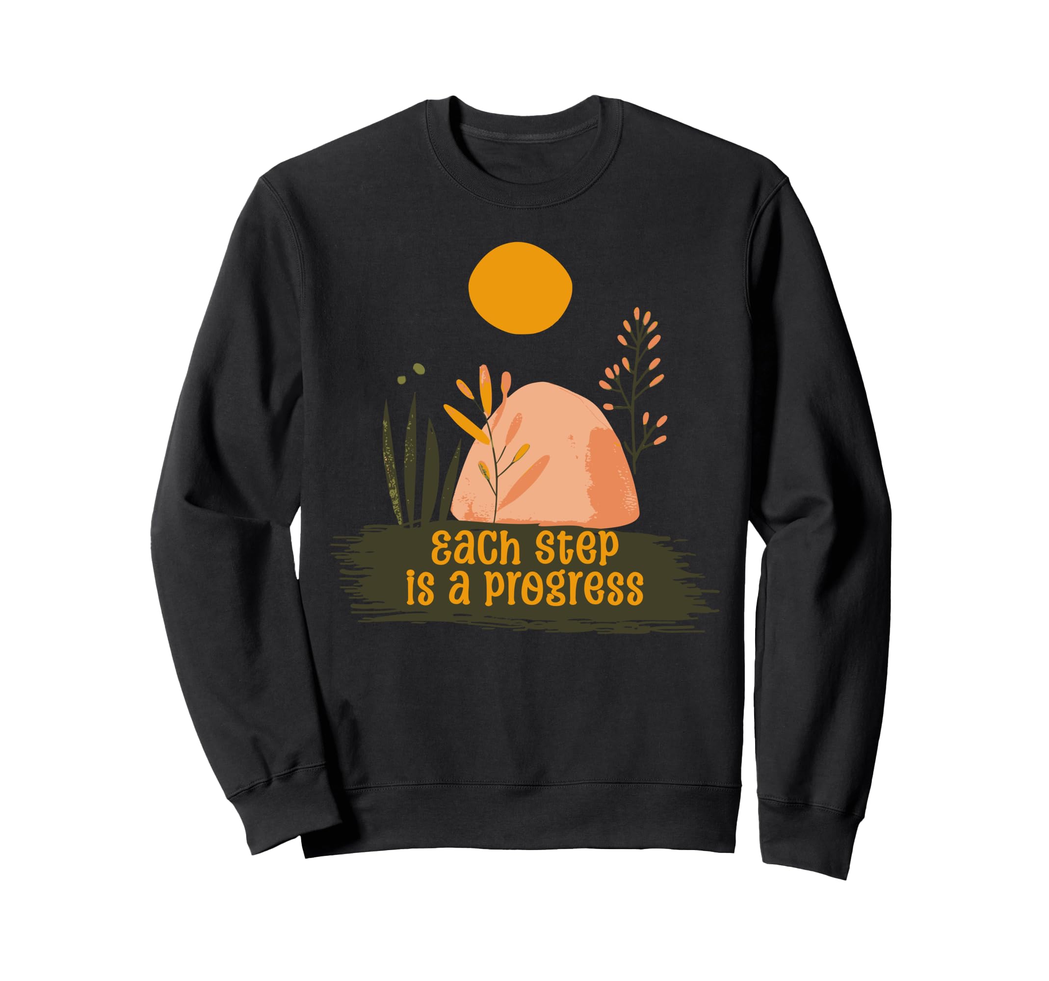 Each Step Is Progress Boho Mindful Sweatshirt - Aesthetic Graphic Unisex - T-Shirt, Sweatshirt, Hoodie