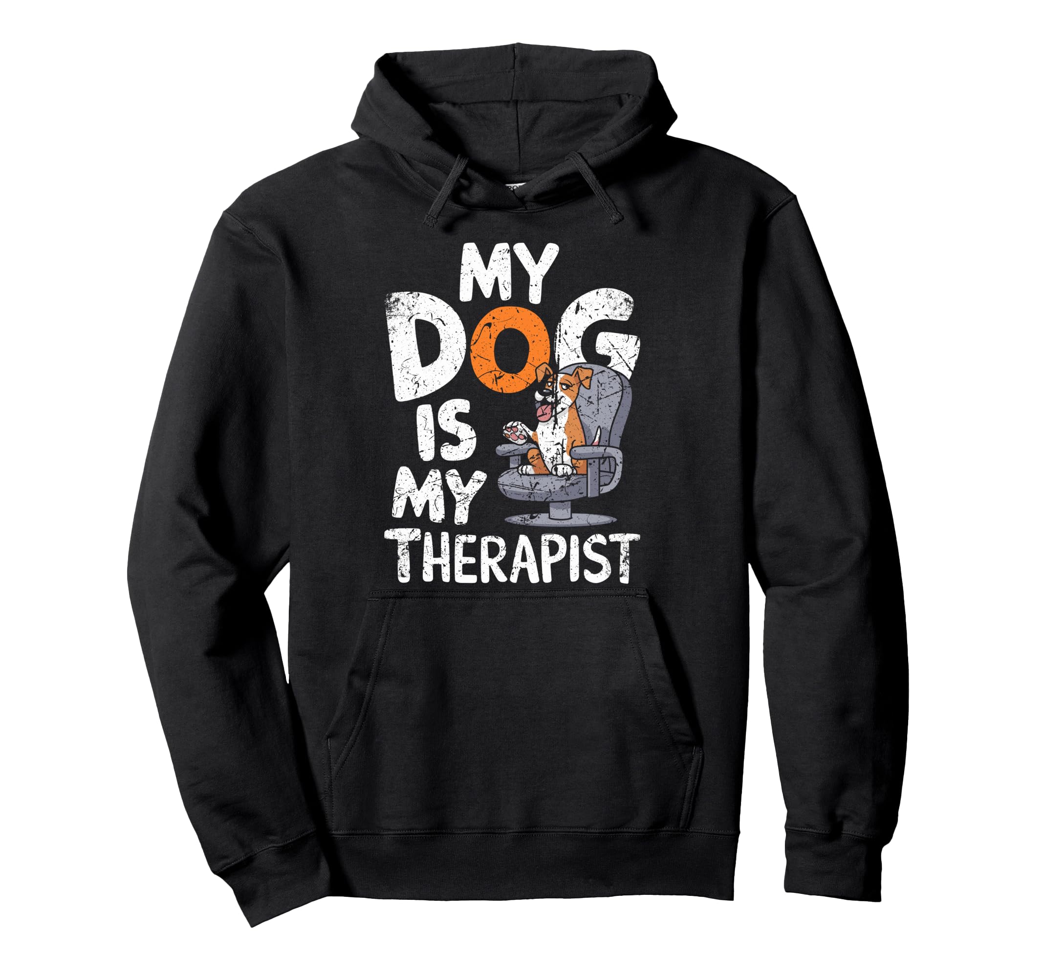 My Dog Is My Therapist Funny Pet Lover Hoodie - Custom Art Print Unisex - T-Shirt, Sweatshirt, Hoodie