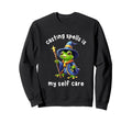 Wizard Frog Casting Spells Is Sweatshirt - Aesthetic Graphic for Adults - T-Shirt, Sweatshirt, Hoodie