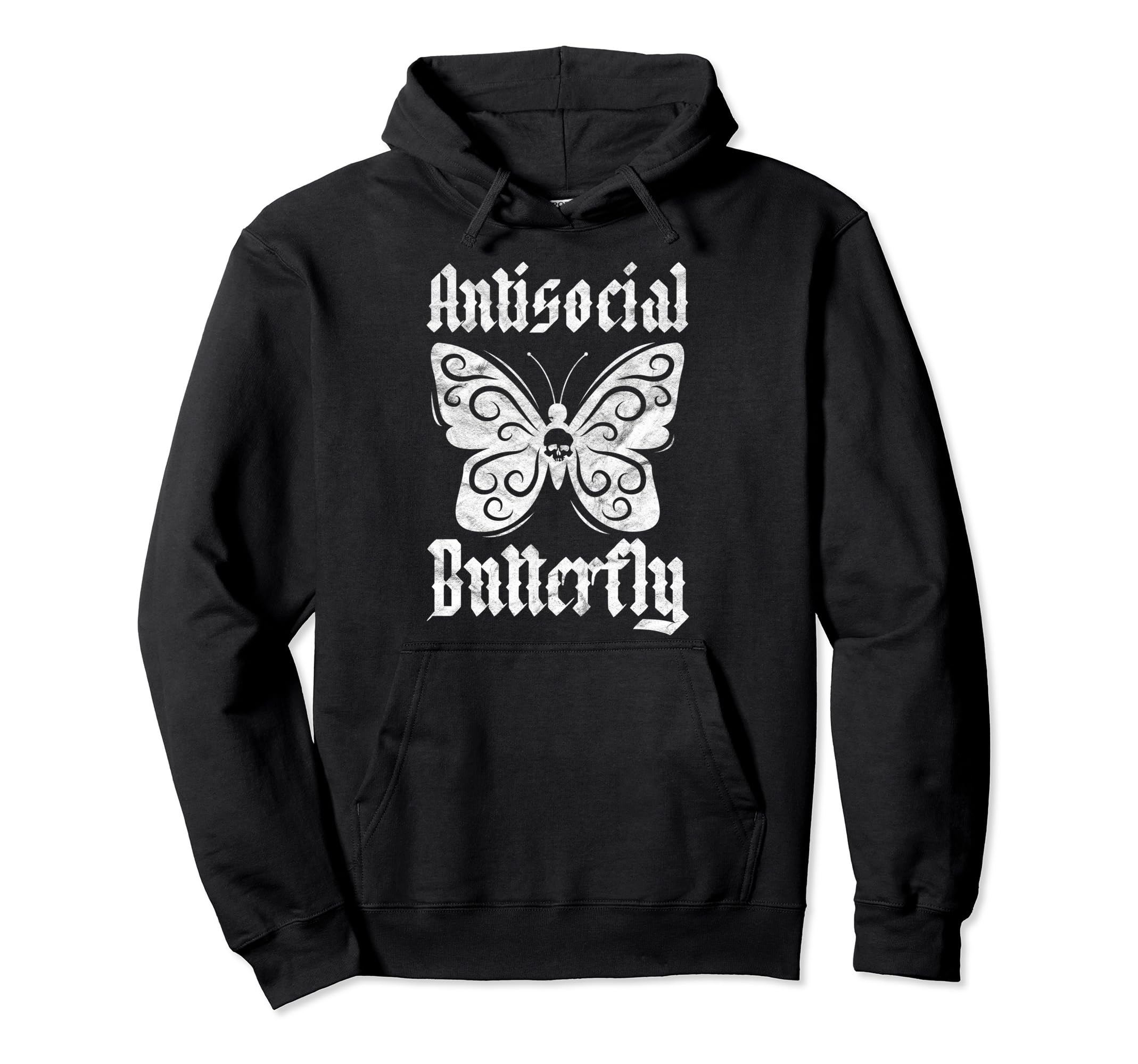 Antisocial Butterfly Funny Introvert Hoodie - Trendy Graphic Men Women - T-Shirt, Sweatshirt, Hoodie