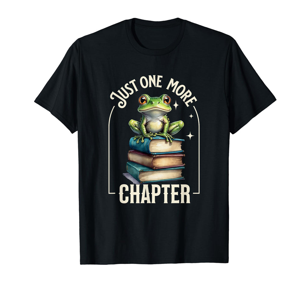 Just One More Chapter Frog Reading Book T-Shirt - Trendy Graphic Men Women - T-Shirt, Sweatshirt, Hoodie