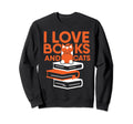 Teacher Gift Nerdy Gift I Love Books Sweatshirt - Custom Art Print Unisex - T-Shirt, Sweatshirt, Hoodie