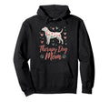 Therapy Dog Mom Floral Dog Hearts Support Hoodie - Graphic Print Unisex - T-Shirt, Sweatshirt, Hoodie