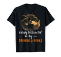 Easily Distracted Dragons And Books T-Shirt - Unique Graphic Men Women - T-Shirt, Sweatshirt, Hoodie