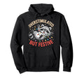 Overstimulated But Festive Raccoon Hoodie - Custom Art Print for Adults - T-Shirt, Sweatshirt, Hoodie