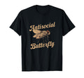 Antisocial Butterfly Housefly Introvert T-Shirt - Unique Graphic Men Women - T-Shirt, Sweatshirt, Hoodie