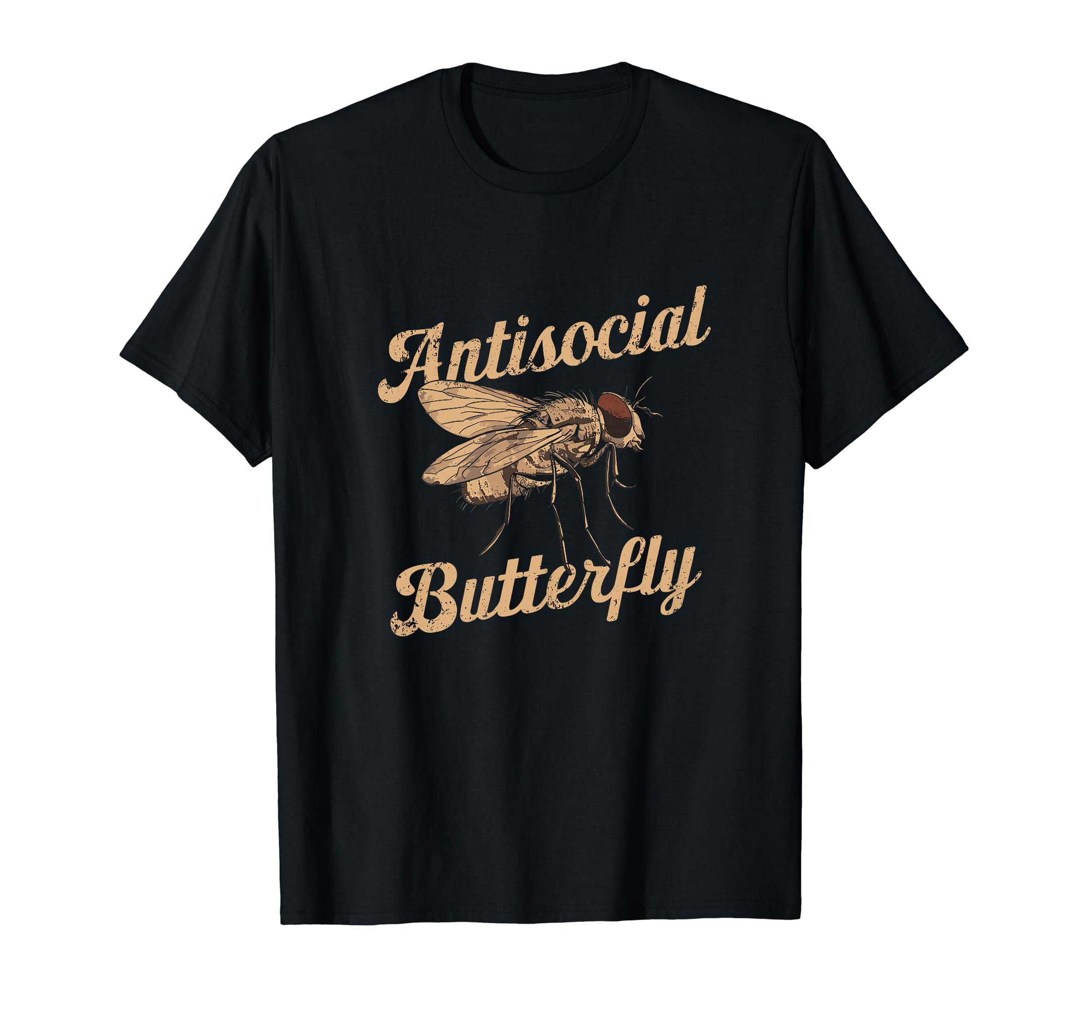 Antisocial Butterfly Housefly Introvert T-Shirt - Unique Graphic Men Women - T-Shirt, Sweatshirt, Hoodie