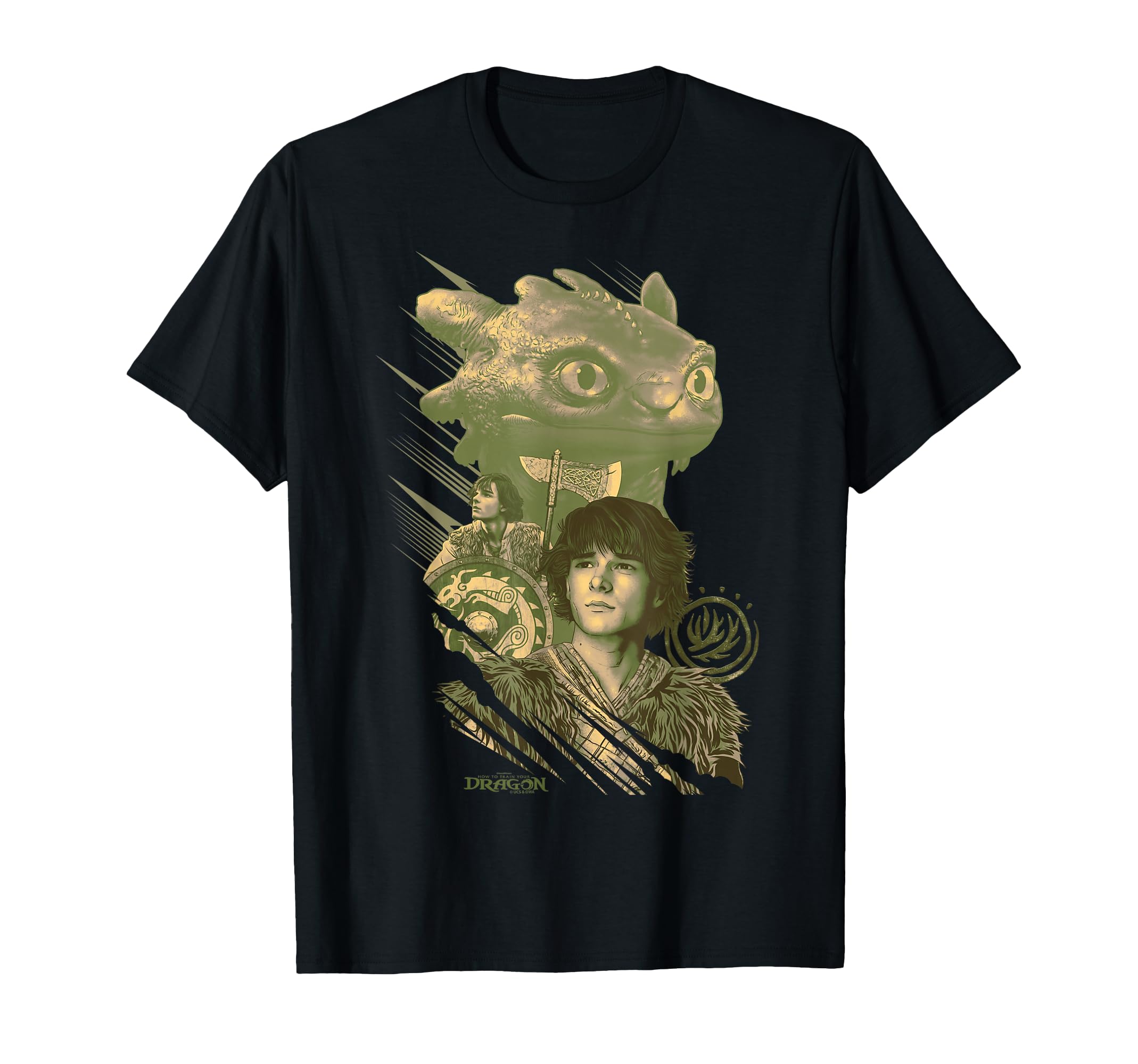 Dreamworks Dragons Hiccup And T-Shirt - Casual Everyday Wear for Adults - T-Shirt, Sweatshirt, Hoodie