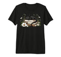 Dragon Reading Flowers Fantasy Book T-Shirt - Custom Art Print Unisex - T-Shirt, Sweatshirt, Hoodie