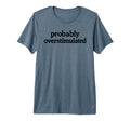 Probably Overstimulated Minimalist T-Shirt - Aesthetic Graphic Men Women - T-Shirt, Sweatshirt, Hoodie