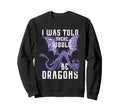 Dragon Fantasy Bookworm Bibliophile Sweatshirt - Unique Graphic Unisex - T-Shirt, Sweatshirt, Hoodie