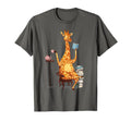 Giraffe Reading Tea Books Coffee Book T-Shirt - Novelty Apparel Men Women - T-Shirt, Sweatshirt, Hoodie