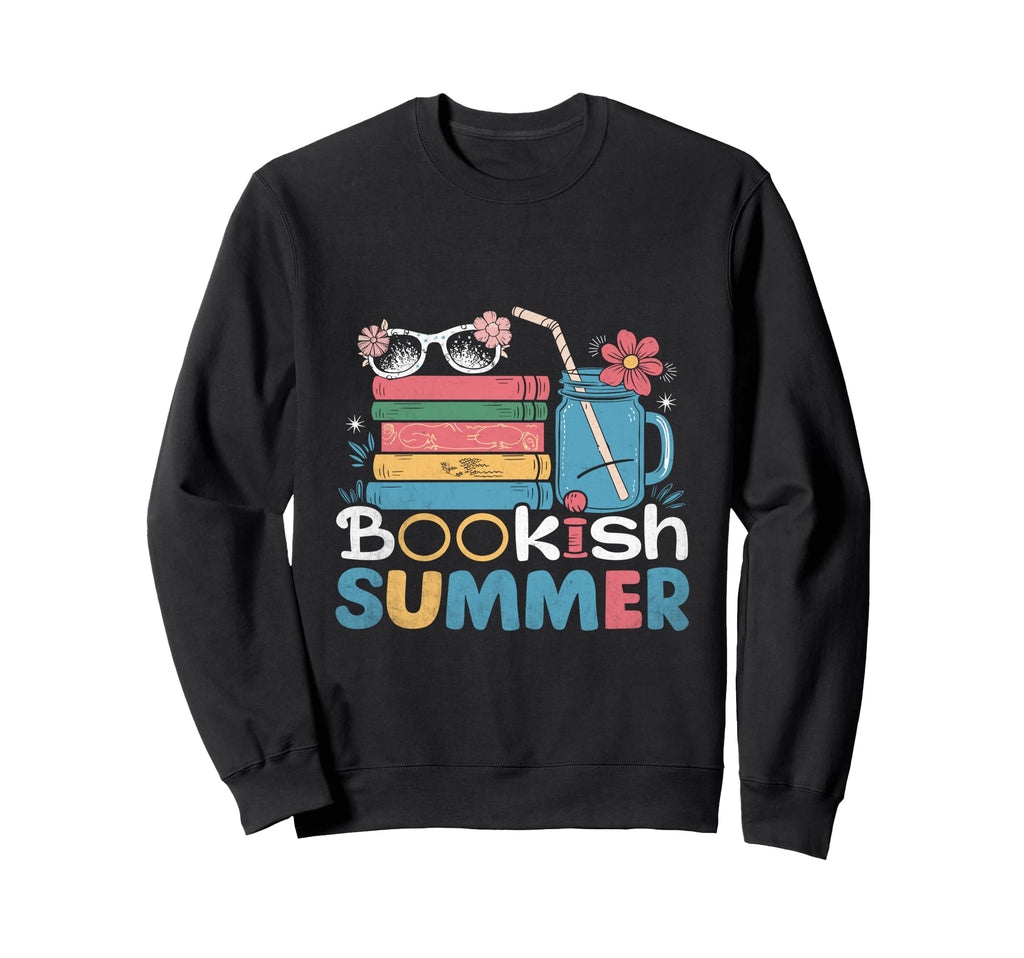Bookish Summer Book Reading Books Sweatshirt - Minimalist Print Men Women - T-Shirt, Sweatshirt, Hoodie
