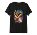 Funny Books Dragons Library Teacher Reading T-Shirt - Graphic Print Unisex - T-Shirt, Sweatshirt, Hoodie