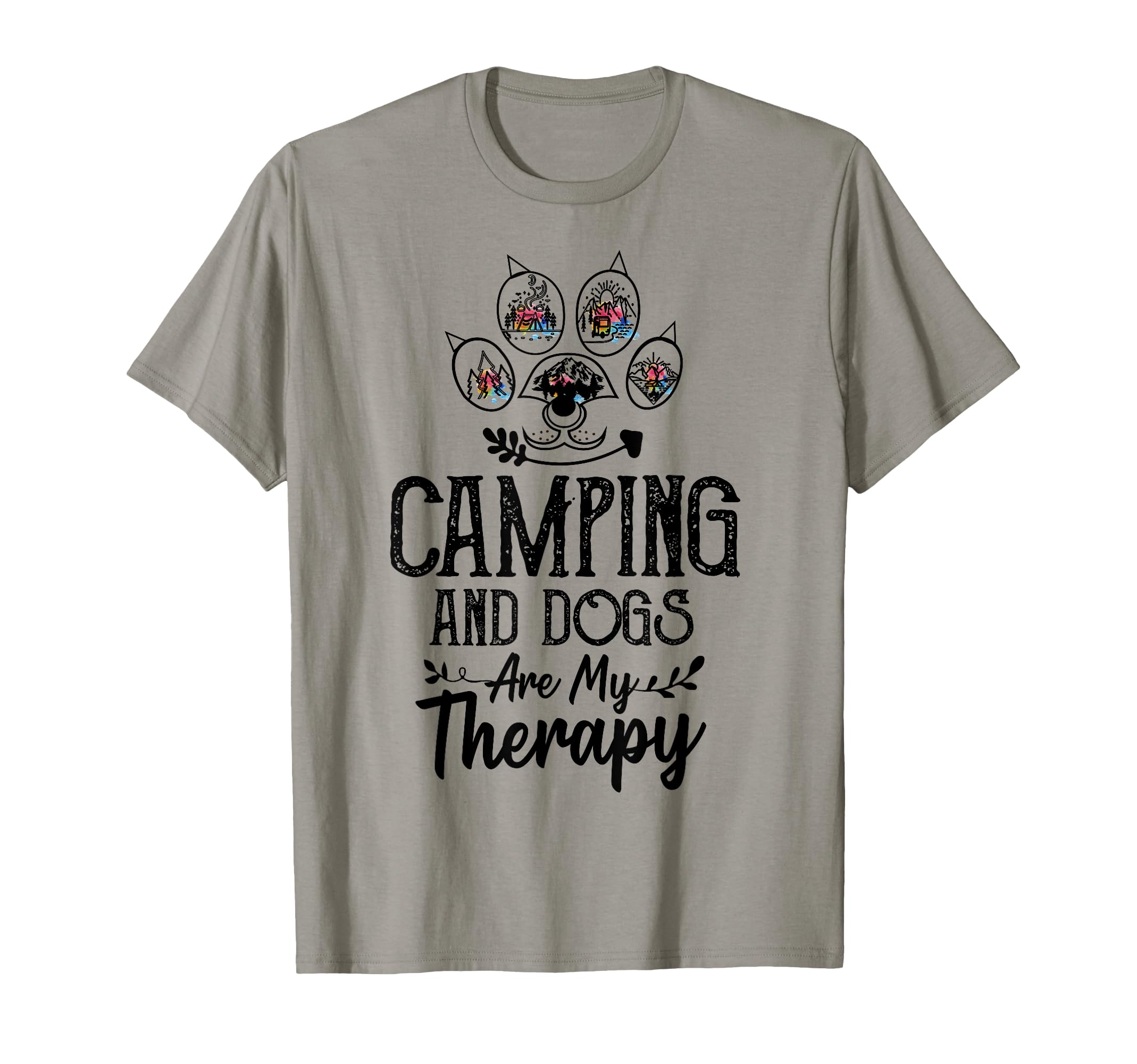 Mountain Funny Camping And Dog Are My T-Shirt - Unique Graphic Men Women - T-Shirt, Sweatshirt, Hoodie