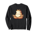 Meditation Frog Toad Yoga Pose Sweatshirt - Minimalist Print Unisex - T-Shirt, Sweatshirt, Hoodie
