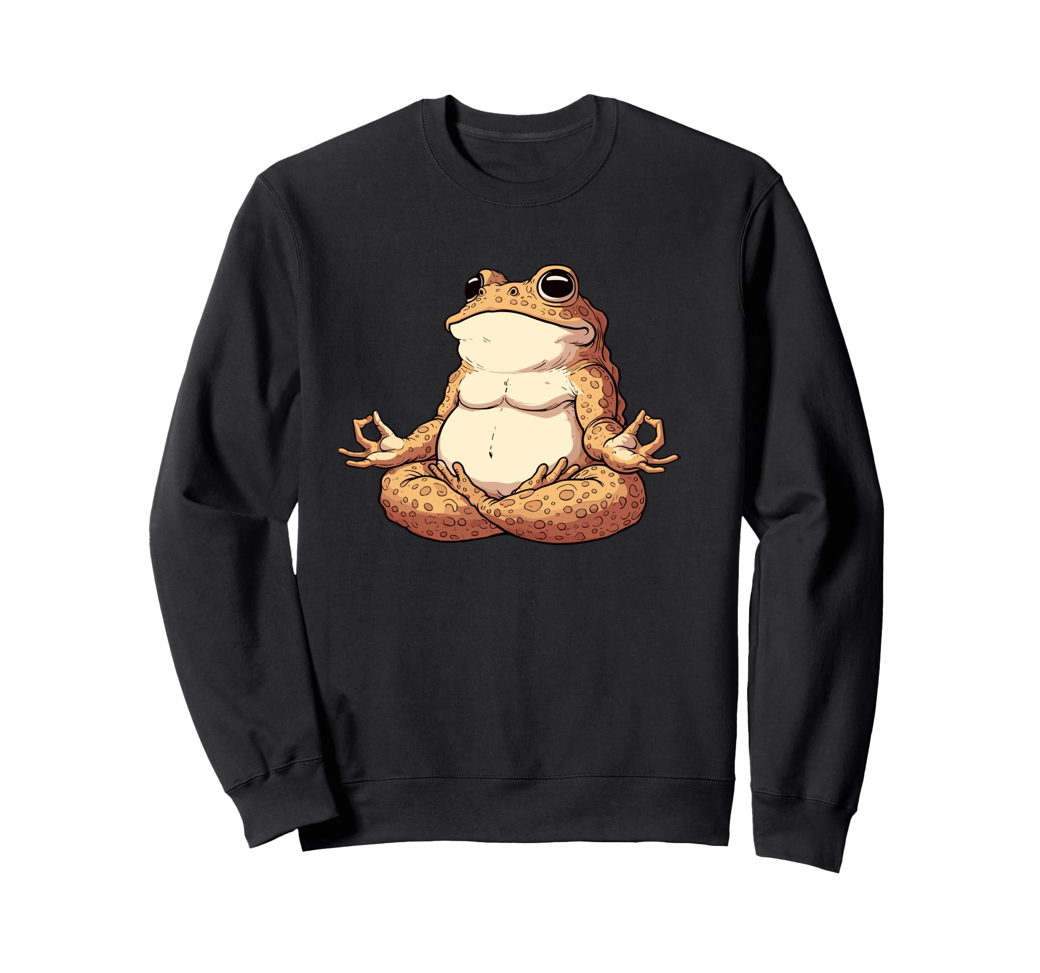 Meditation Frog Toad Yoga Pose Sweatshirt - Minimalist Print Unisex - T-Shirt, Sweatshirt, Hoodie