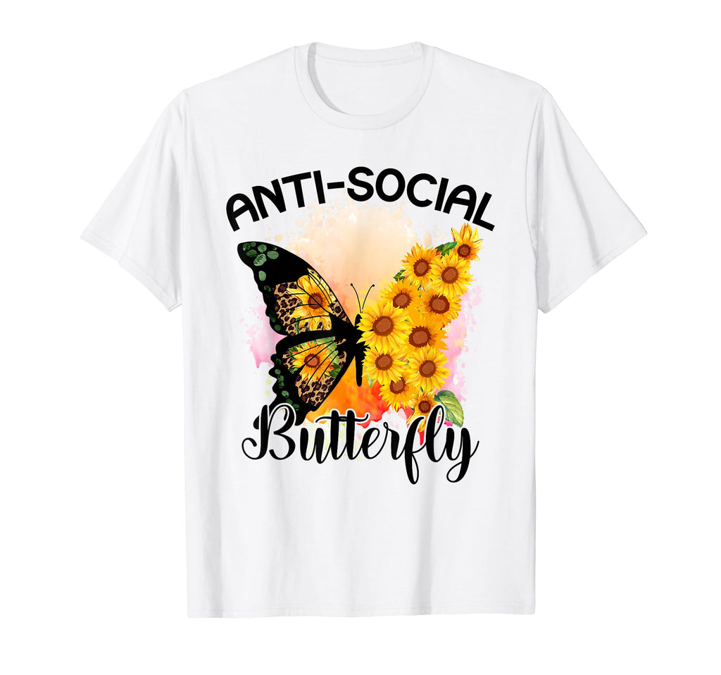 Funny Antisocial Butterfly Introvert T-Shirt - Trendy Graphic for Adults - T-Shirt, Sweatshirt, Hoodie