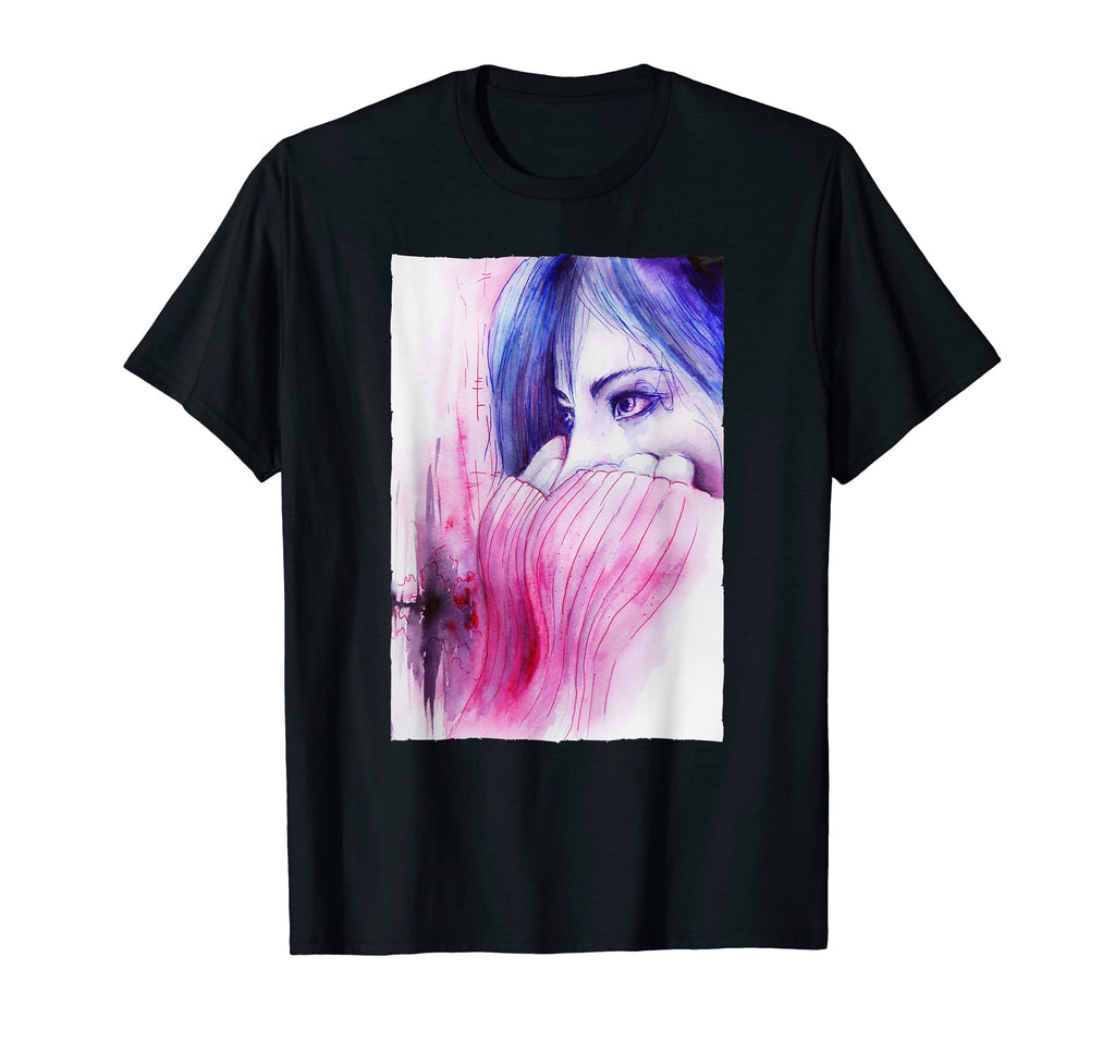 Depressed Sad Depression Mental T-Shirt - Casual Everyday Wear Men Women - T-Shirt, Sweatshirt, Hoodie