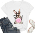 Easter Shirt for Women Funny Cute Bunny Wearing Glasses Leopard Tshirt Happy Easter Rabbit Lover Shirt Holiday Tee Top - T-Shirt, Sweatshirt, Hoodie