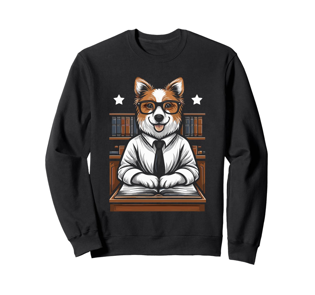 Dog Librarian Library Book Reading Sweatshirt - Trendy Graphic for Adults - T-Shirt, Sweatshirt, Hoodie