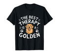 Best Therapy Is Golden Retriever Dog T-Shirt - Aesthetic Graphic Unisex - T-Shirt, Sweatshirt, Hoodie