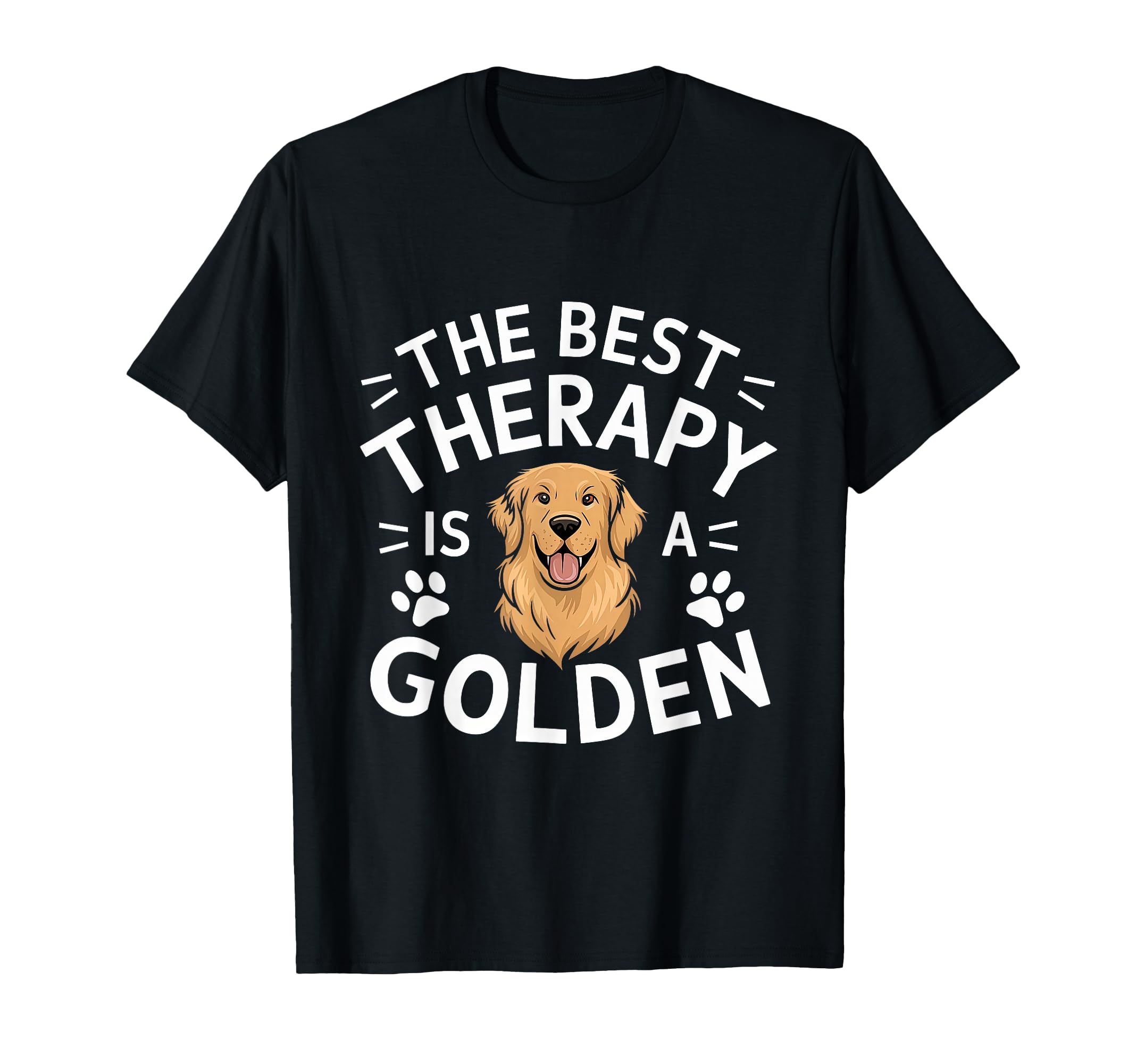 Best Therapy Is Golden Retriever Dog T-Shirt - Aesthetic Graphic Unisex - T-Shirt, Sweatshirt, Hoodie