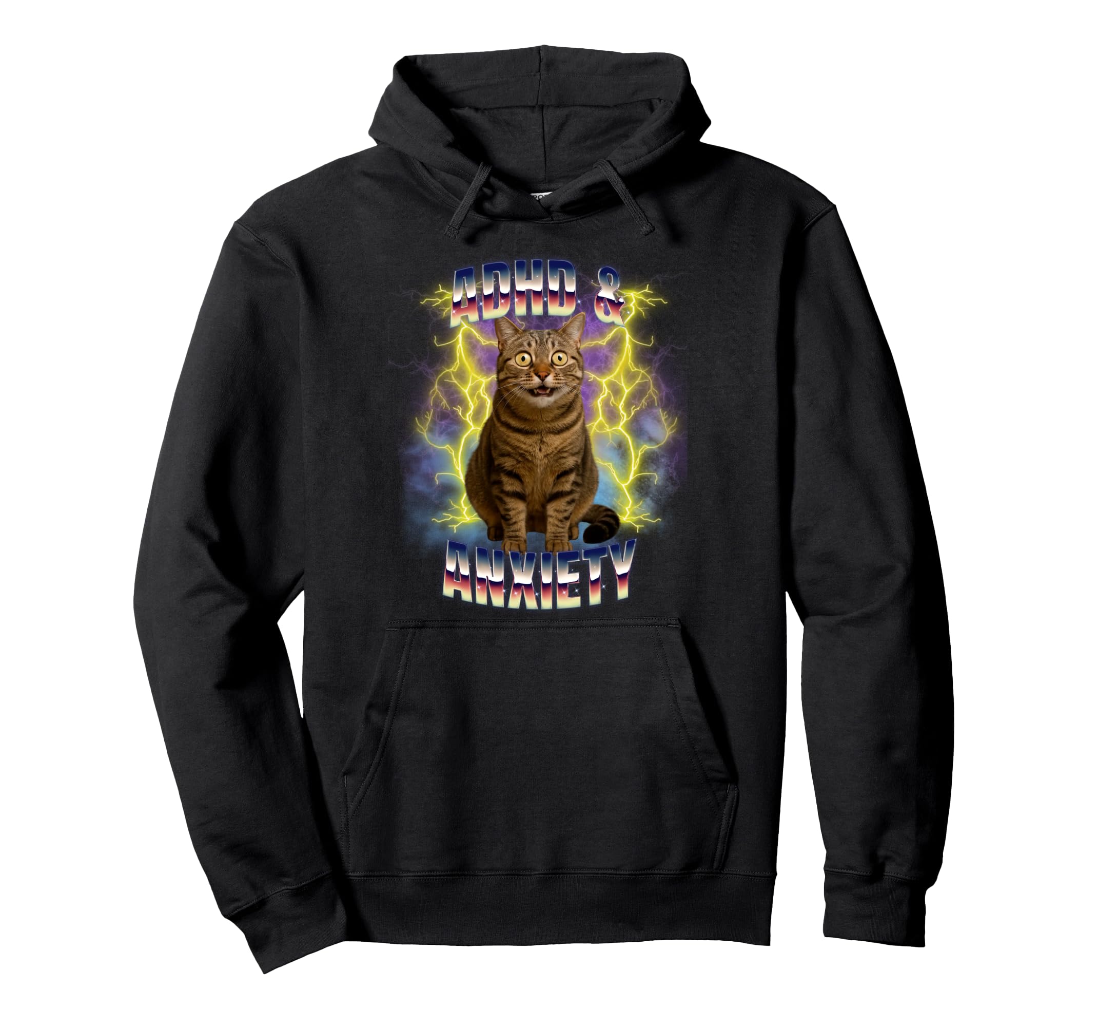 Adhd And Anxiety Neurodiversity Funny Hoodie - Novelty Apparel for Adults - T-Shirt, Sweatshirt, Hoodie
