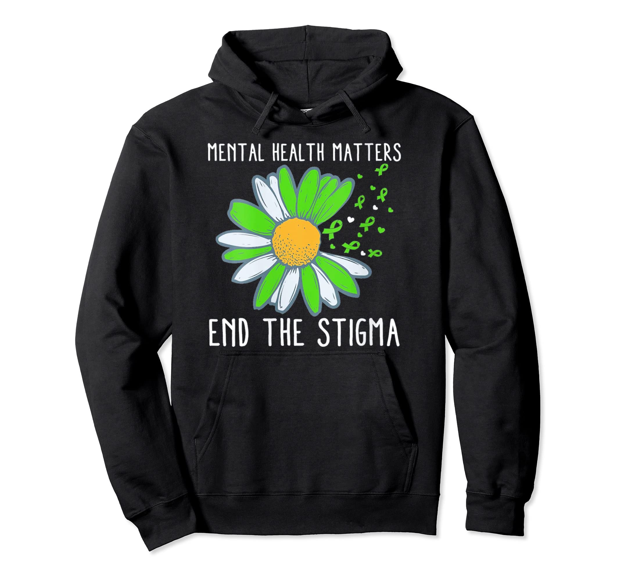 Mental Health Awareness End Stigma Human Hoodie - Custom Art Print Unisex - T-Shirt, Sweatshirt, Hoodie
