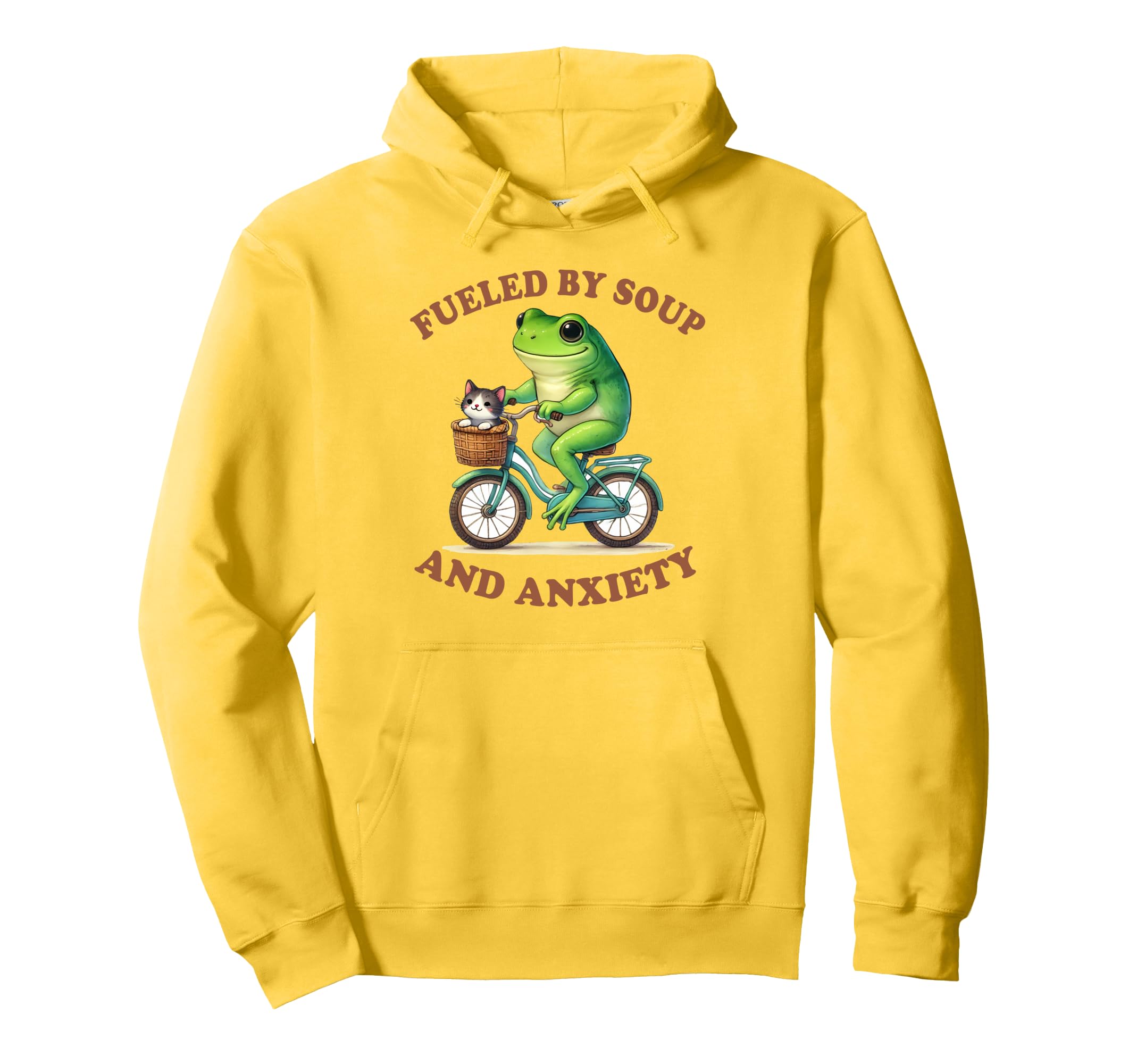 Anxiety Adhd Mental Health Frog Fueled Hoodie - Custom Art Print Unisex - T-Shirt, Sweatshirt, Hoodie