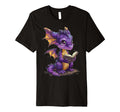 Dragon Reading Book Animal T-Shirt - Minimalist Print Unisex - T-Shirt, Sweatshirt, Hoodie
