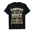 Camping And Dogs Are My Therapy Camp Rv T-Shirt - Unique Graphic Unisex - T-Shirt, Sweatshirt, Hoodie