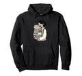 Minimal Holding Books Reading Hoodie - Fun Novelty Design for Adults - T-Shirt, Sweatshirt, Hoodie