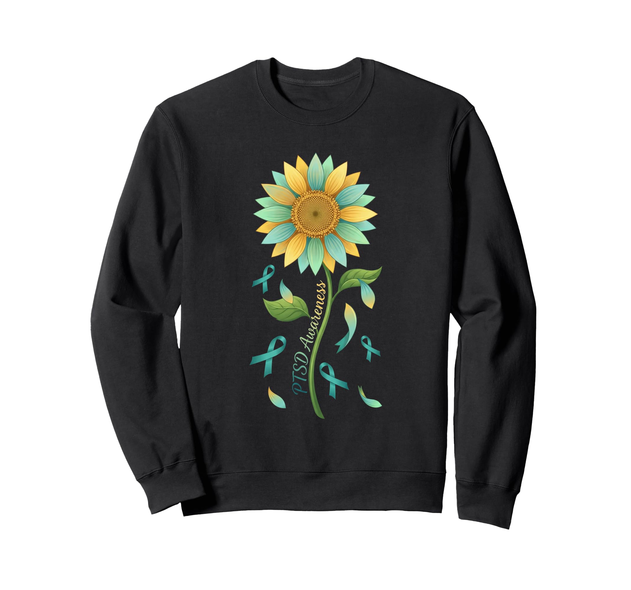 Teal Ribbon Mental Health Support Sweatshirt - Unique Graphic for Adults - T-Shirt, Sweatshirt, Hoodie