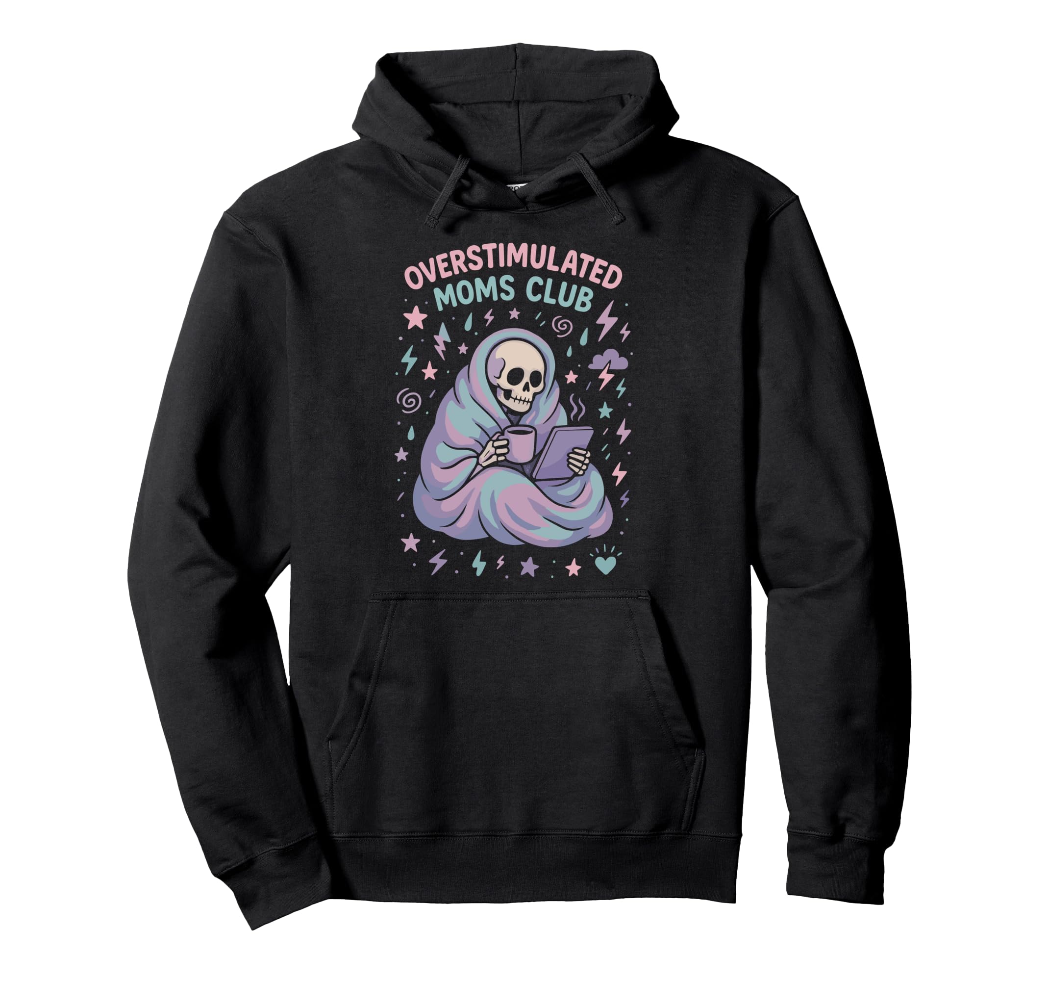 Groovy Overstimulated Moms Club Sweatshirt - Custom Art Print Men Women - T-Shirt, Sweatshirt, Hoodie