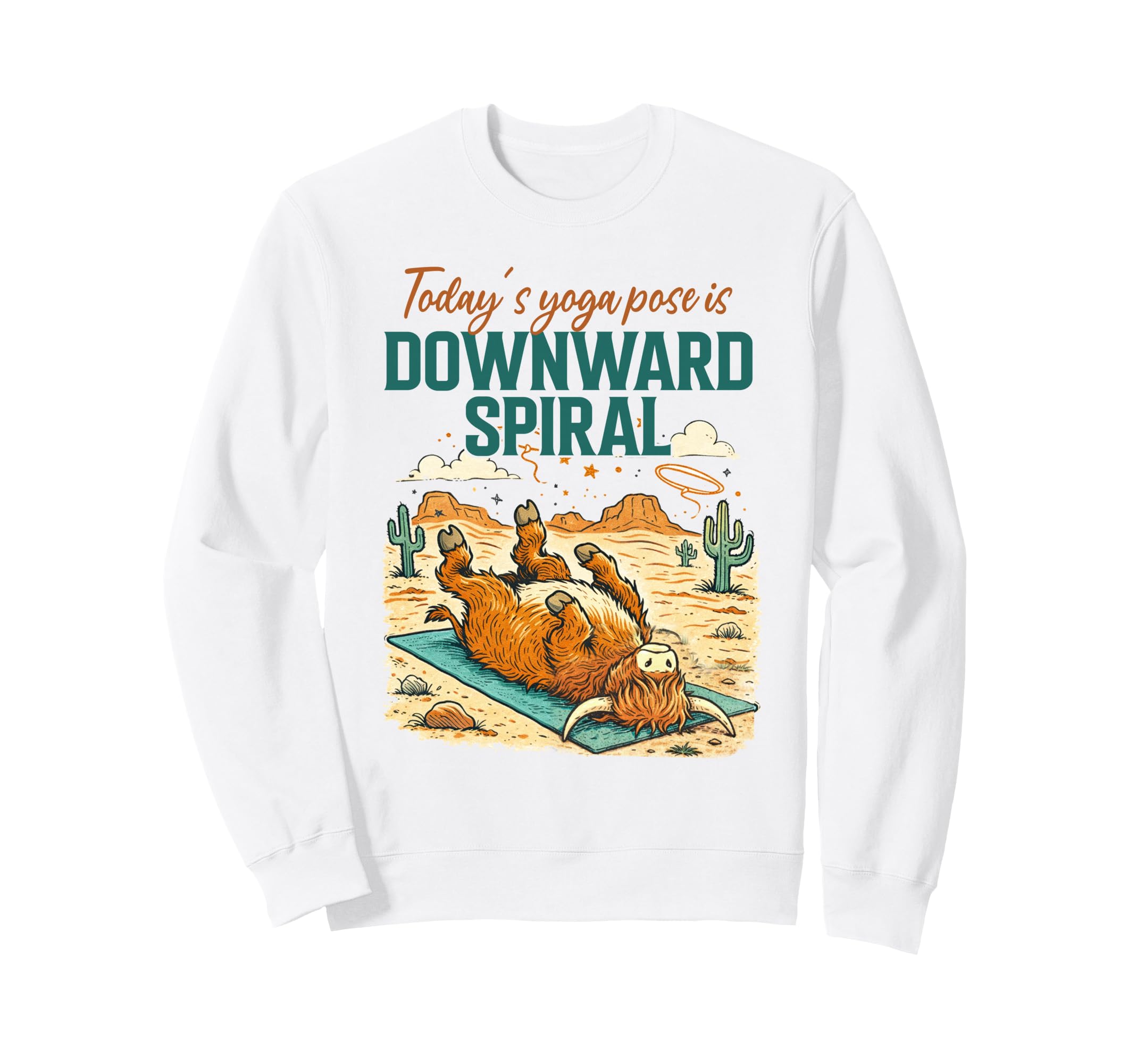 Mental Health Highland Cow Todays Sweatshirt - Novelty Apparel Men Women - T-Shirt, Sweatshirt, Hoodie