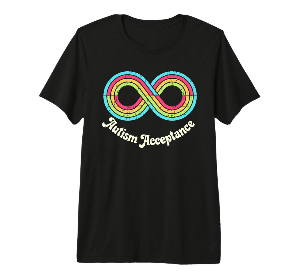 Autism Acceptance Infinity Symbol Tri Blend T-Shirt - Unique Graphic Unisex - T-Shirt, Sweatshirt, Hoodie