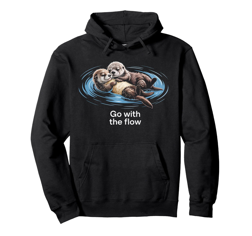 Flow Otter Parent Child Relax Hoodie - Streetwear Style Unisex - T-Shirt, Sweatshirt, Hoodie