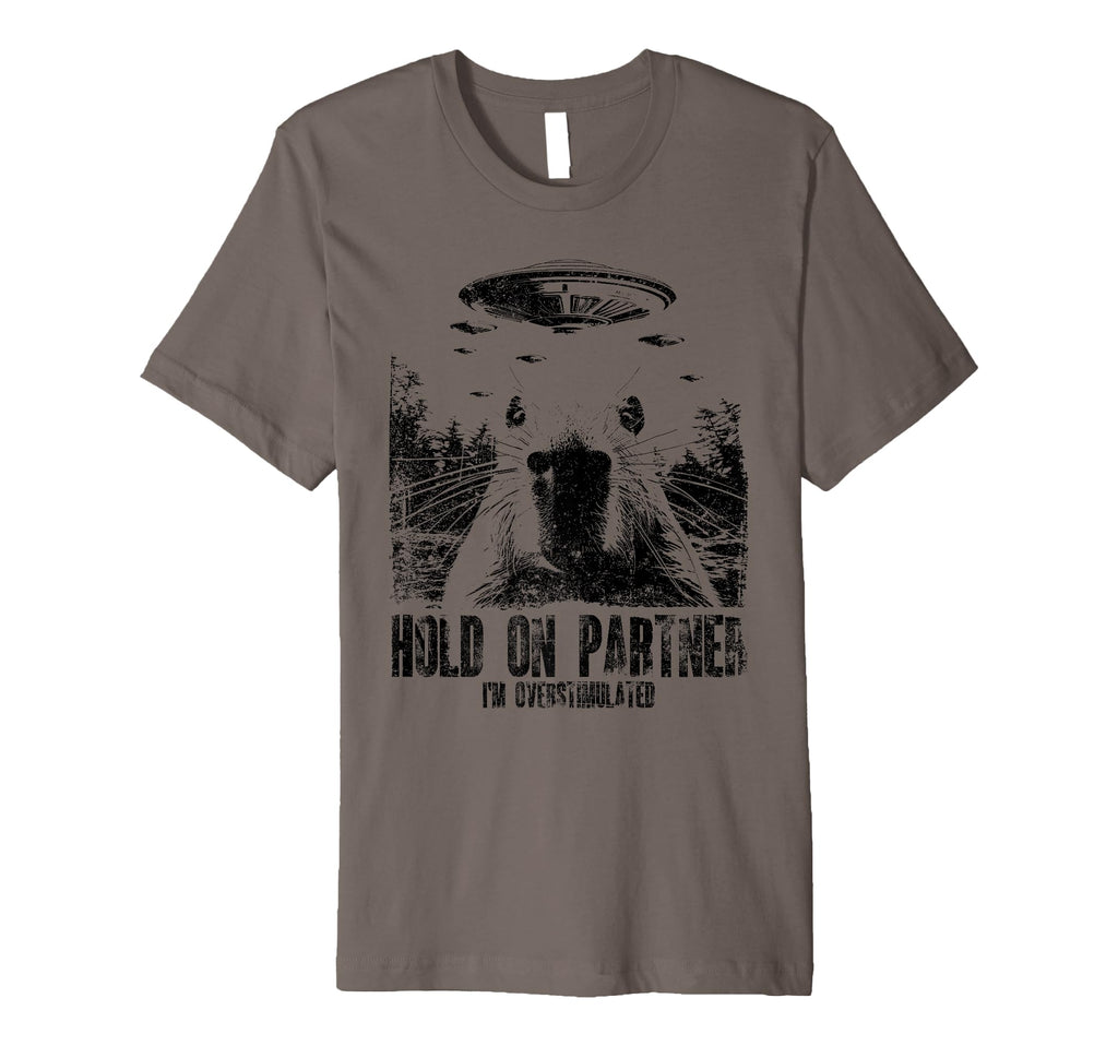 Hold Partner Funny Sarcastic T-Shirt - Fun Novelty Design for Adults - T-Shirt, Sweatshirt, Hoodie