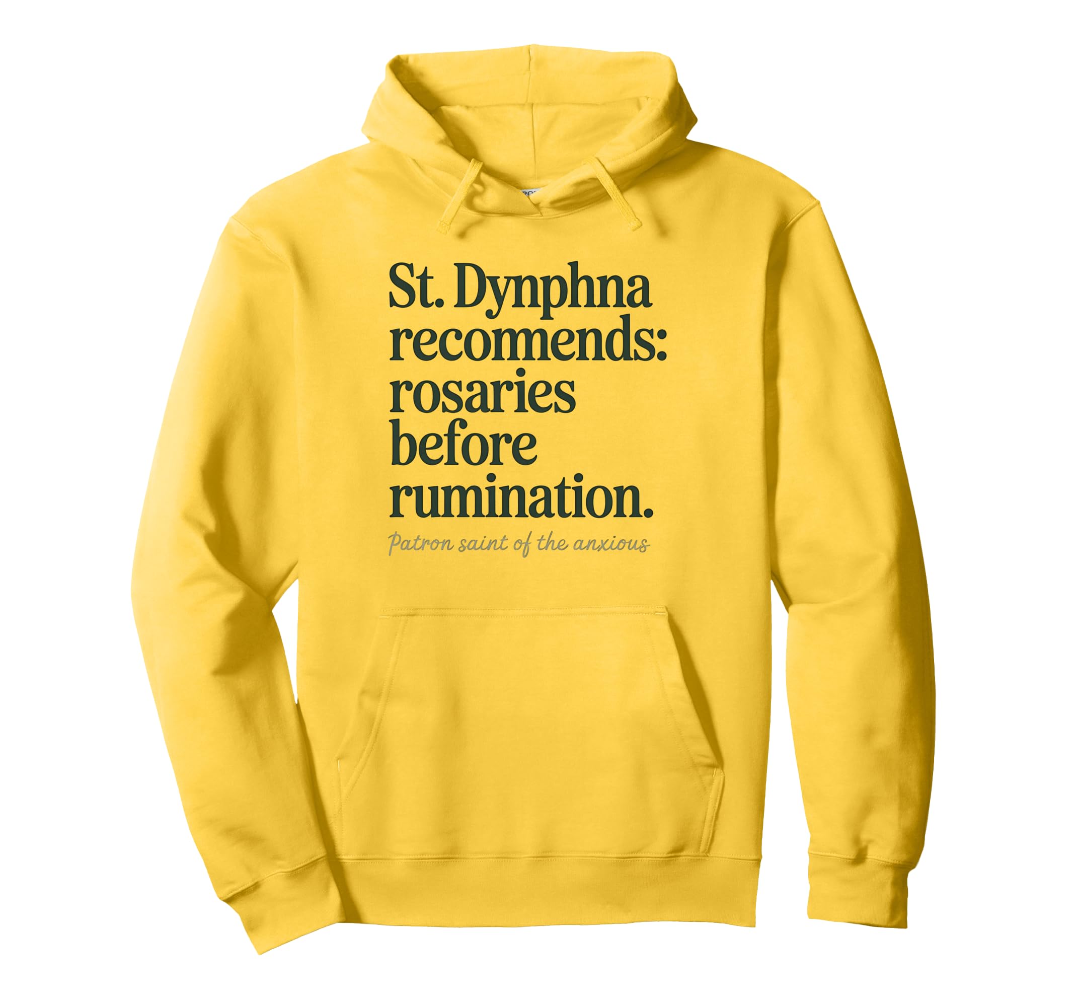 St Dymphna Recommends Rosaries Hoodie - Aesthetic Graphic for Adults - T-Shirt, Sweatshirt, Hoodie