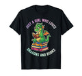 Just Who Loves Dragons And Books T-Shirt - Minimalist Print Men Women - T-Shirt, Sweatshirt, Hoodie
