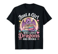 Just Who Loves Dragons And Books Fantasy T-Shirt - Unique Graphic Unisex - T-Shirt, Sweatshirt, Hoodie
