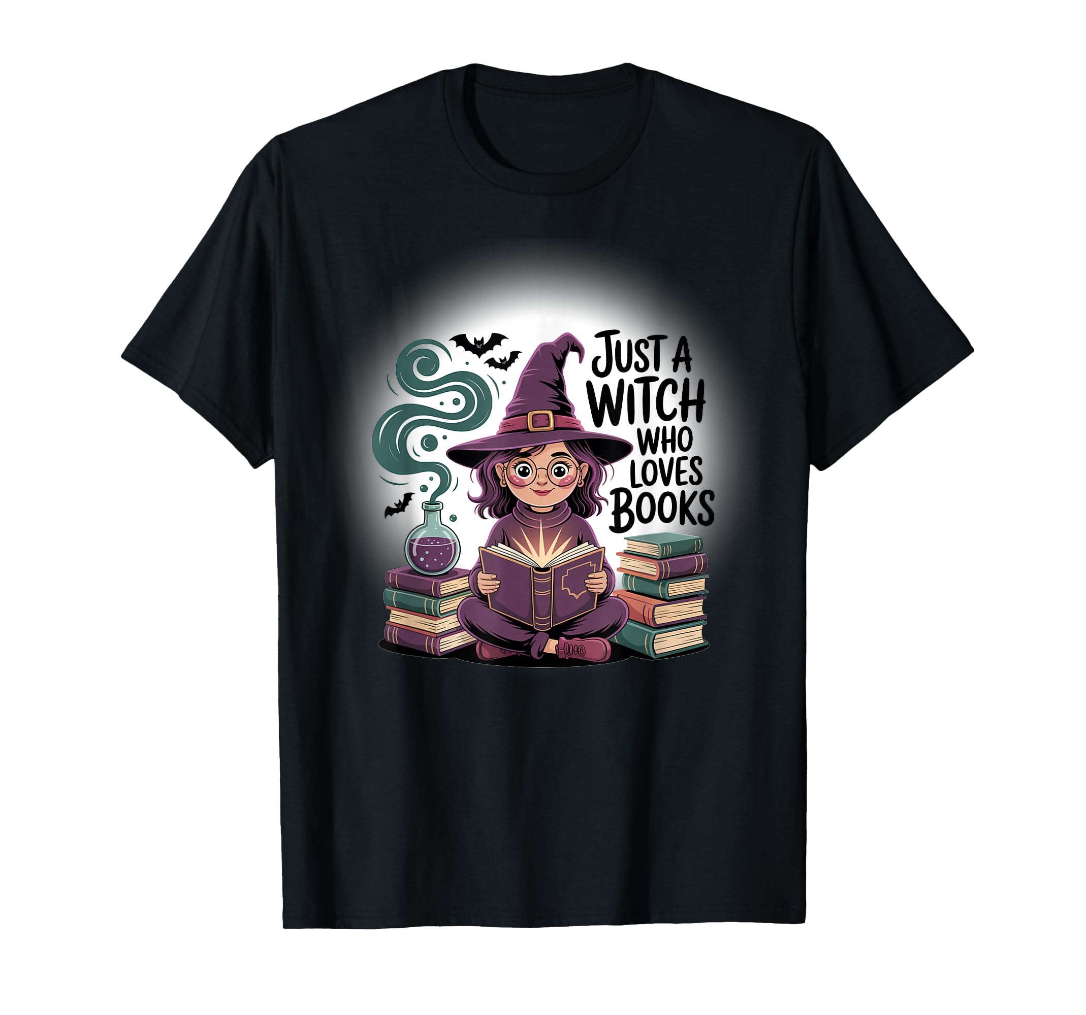 Book Lover Just Witch Who Loves Books T-Shirt - Aesthetic Graphic Unisex - T-Shirt, Sweatshirt, Hoodie