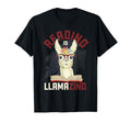 Funny Llama Alpaca Book Nerd Librarian Gift T-Shirt - Graphic Print Unisex - T-Shirt, Sweatshirt, Hoodie