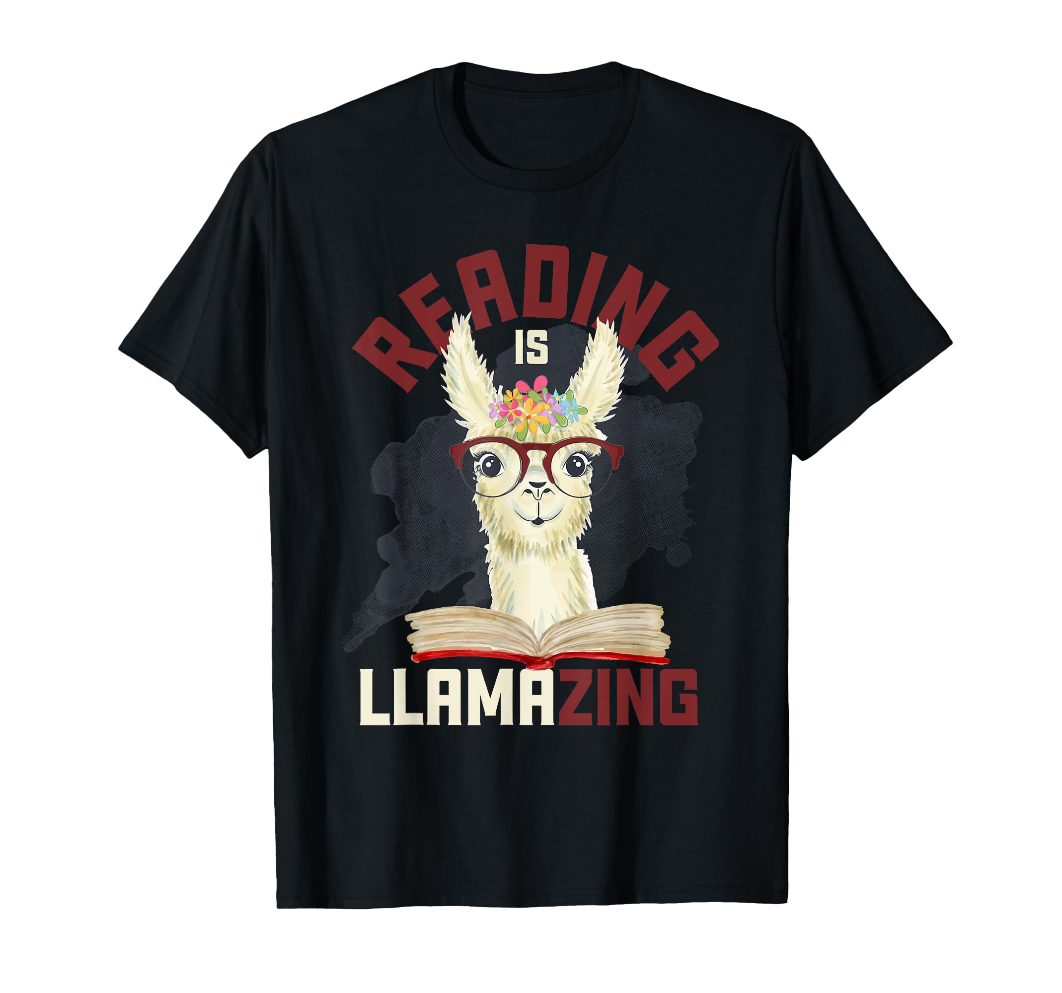 Funny Llama Alpaca Book Nerd Librarian Gift T-Shirt - Graphic Print Unisex - T-Shirt, Sweatshirt, Hoodie