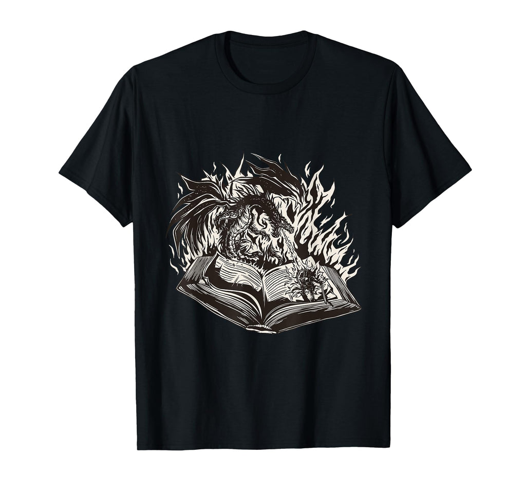Fantasy Novel Book Lovers Dragon T-Shirt - Casual Everyday Wear for Adults - T-Shirt, Sweatshirt, Hoodie